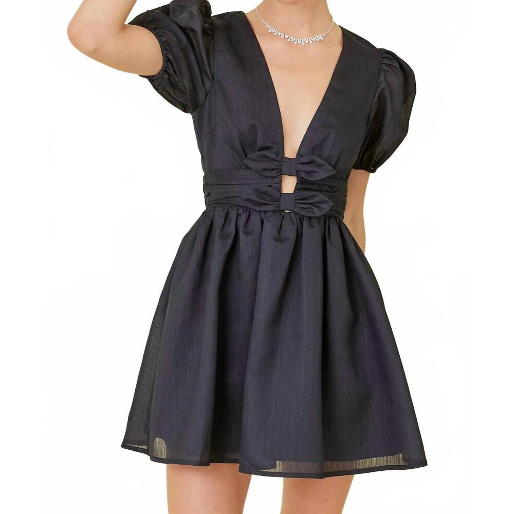 NEW MAIN STRIP remy mini dress in black